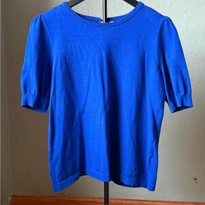 CeCe Vibrant Blue Short Sleeve Top